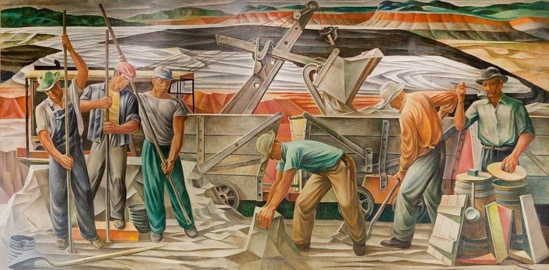 “The Bauxite Mines” by Julius Woeltz for the Benton, AR post office